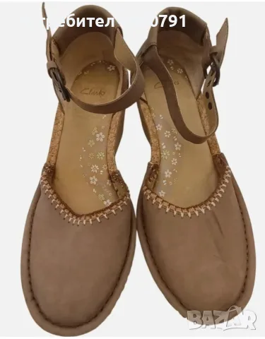 НОВИ CLARKS сандали на платформа - корк, №39, снимка 3 - Сандали - 56112471