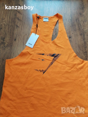 Gymshark Infill Stringer - Orange - мъжки фитнес потник Л НОВ, снимка 8 - Други - 54290049