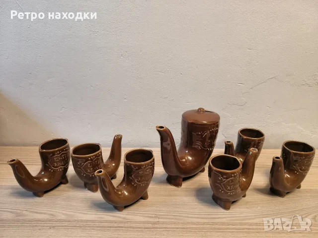 Керамичен сервиз за ракия / вино Хан Крум - Ретро (соц)