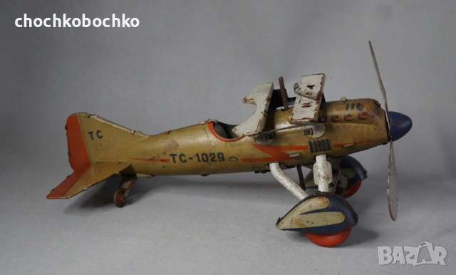 1930 Tippco Немска метална механична играчка модел самолет