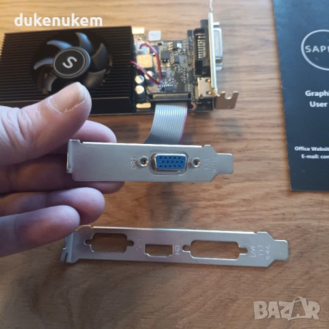 Видеокарта Low Profile SAPLOS GT 210 – 1GB DDR3, HDMI / DVI / VGA, снимка 10 - Видеокарти - 53382321