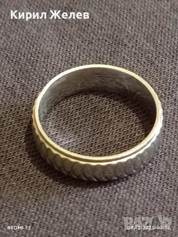 Красива сребърна халка орнаментирана майсторска ръчна изработка 52408, снимка 9 - Пръстени - 52686629