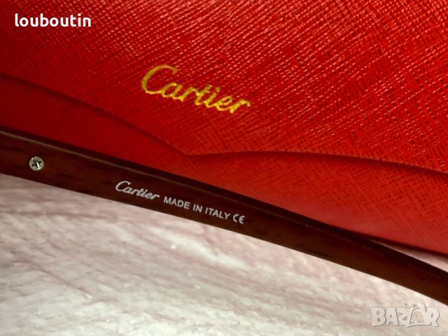 Cartier висок клас мъжки слънчеви очила с дървени дръжки, снимка 11 - Слънчеви и диоптрични очила - 42814317