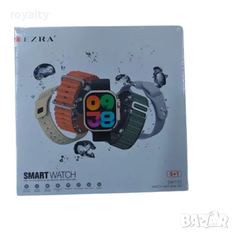 Стилен смарт часовник, Smart Watch Ezra, 5+1 SW133, снимка 6 - Смарт гривни - 49223984