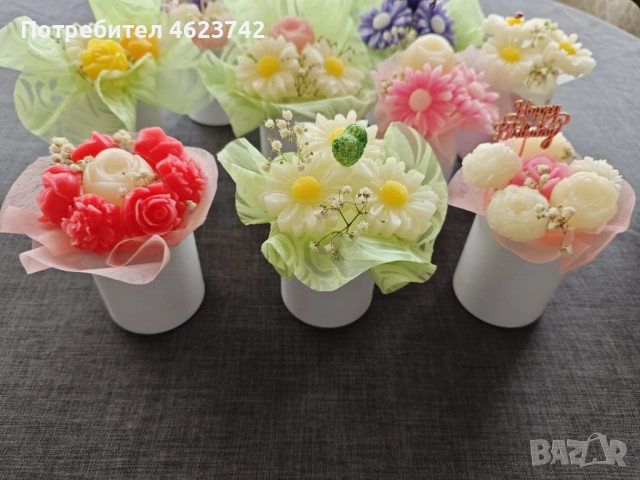 Букетчета, снимка 3 - Изкуствени цветя - 52122740