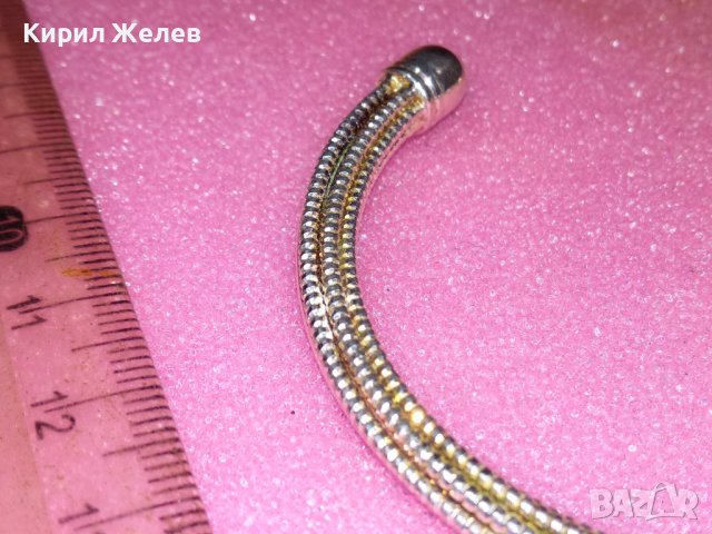 КРАСИВА ПОСРЕБРЕНА ГРИВНА от БЛАГОРОДНА НЕРЪЖДАЕМА СТОМАНА с ПЕЧАТ 925 Тип ТОРКВА 43245, снимка 12 - Гривни - 44394523