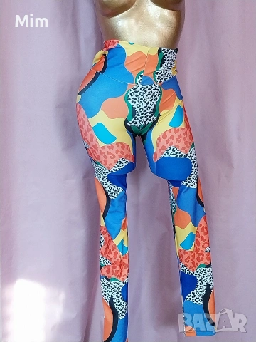 Атлетични клинове с висока талия с дигитален принт, снимка 4 - Клинове - 53992440