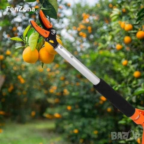 Ножица за клони и бране на плодове 100 см –заключване,регулиране на ъгъл, снимка 10 - Градински инструменти - 53961438