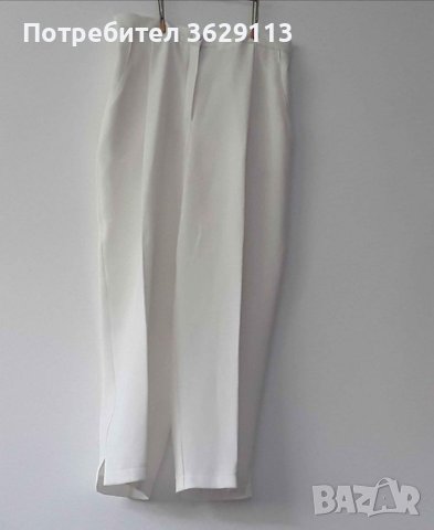 Стилен бял дамски панталон 15 лв., снимка 2 - Панталони - 42861715