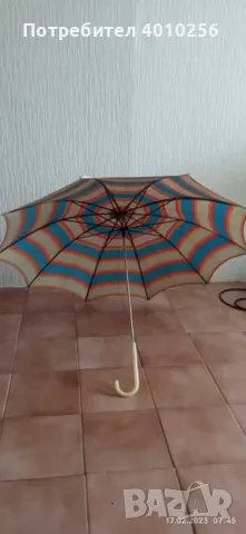 АНТИКВАРЕН РЕТРО ЧАДЪР КАТО НОВ ЗА КОЛЕКЦИЯ , снимка 6 - Антикварни и старинни предмети - 48489779