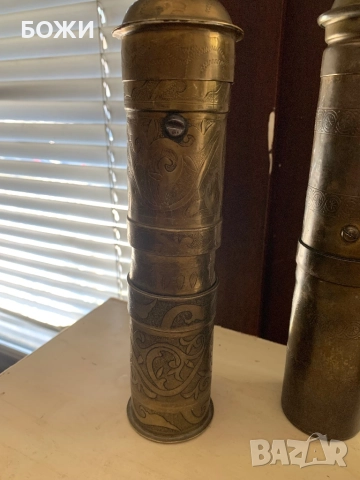 Старинни месингови кафемелачки – Османски период, снимка 2 - Антикварни и старинни предмети - 52026709