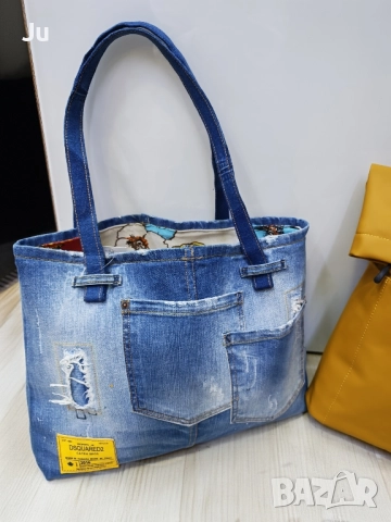 Дънкова чанта тип торба деним лека и удобна Нова!! , снимка 6 - Чанти - 48790970