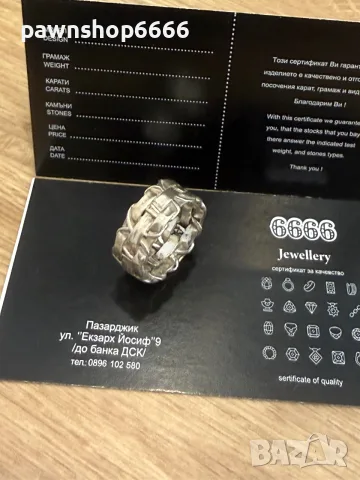 Сребърен пръстен проба 925 тегло 4,22 грама 