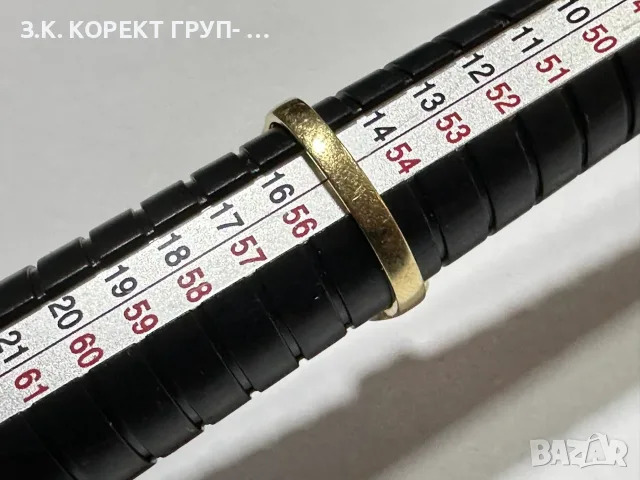 Златен пръстен 14К – 2 г, размер 55, снимка 4 - Пръстени - 56167003