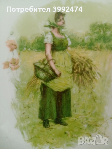 Чиния за стена, от Бавария, снимка 6 - Антикварни и старинни предмети - 51450656