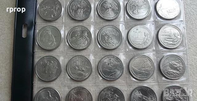 САЩ. 1/4 Американски долари . Куотъри. 45 бройки . Американски Национални паркове., снимка 4 - Нумизматика и бонистика - 46985536