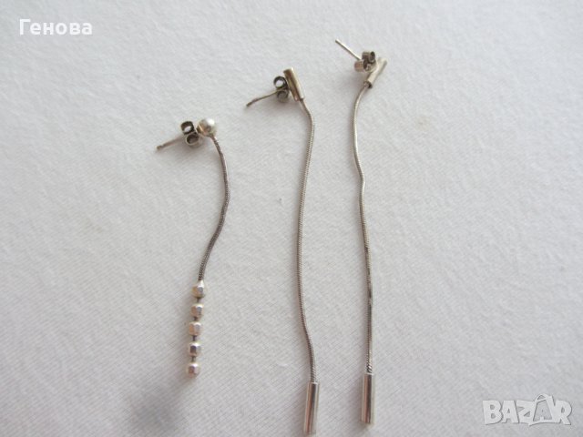 Дамски сребърни  обеци, снимка 2 - Обеци - 37188294