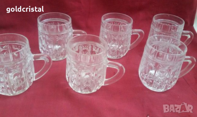 руски  кристални чаши халби , снимка 1 - Антикварни и старинни предмети - 19064414