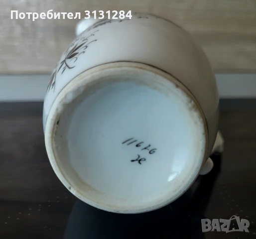 Антикварна кана за мляко ръчно рисувано със сребро  Carl Tiesch , снимка 6 - Антикварни и старинни предмети - 50507282