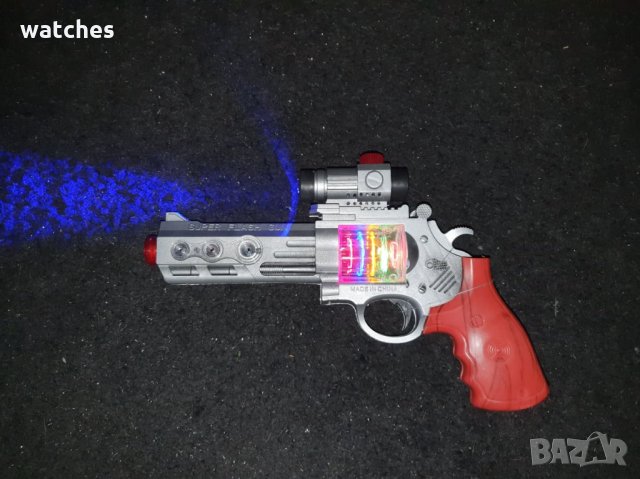 Светещ пистолет с лазер, снимка 6 - Музикални играчки - 30857894