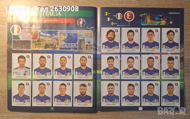 Попълнен Албум Панини Евро 2016, снимка 9 - Колекции - 50823875