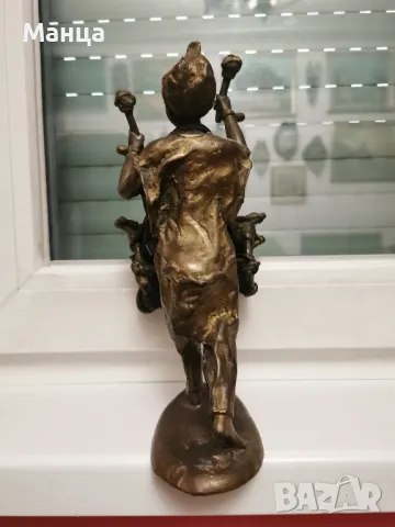 Африканска бронзова статуетка, снимка 5 - Антикварни и старинни предмети - 49525175