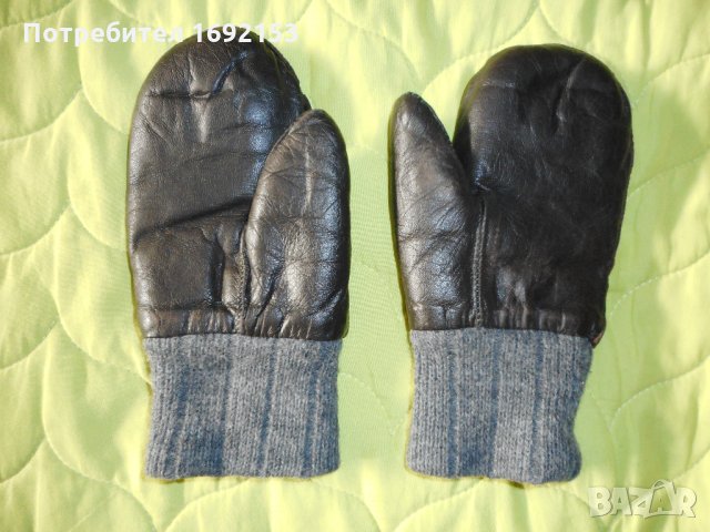 Детски ръкавици без пръсти от естествена кожа, снимка 2 - Шапки, шалове и ръкавици - 31734797
