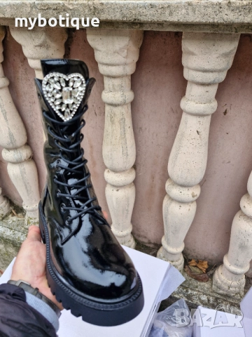 Дамски полу ботушки вата, снимка 2 - Дамски ботуши - 52415251