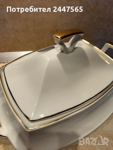 Супник порцеланов , снимка 3 - Прибори за хранене, готвене и сервиране - 54098292