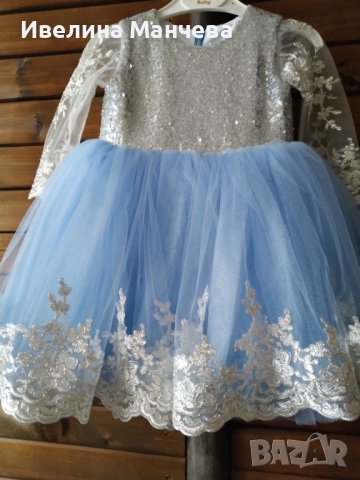 Официална рокля за бебе + подарък обувчици 