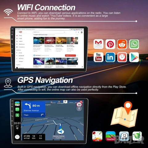 9" Мултимедия за BMW X3 E83 (2004-2012), Android 13, 4 core, 1+32Gb, снимка 2 - Аксесоари и консумативи - 53071752