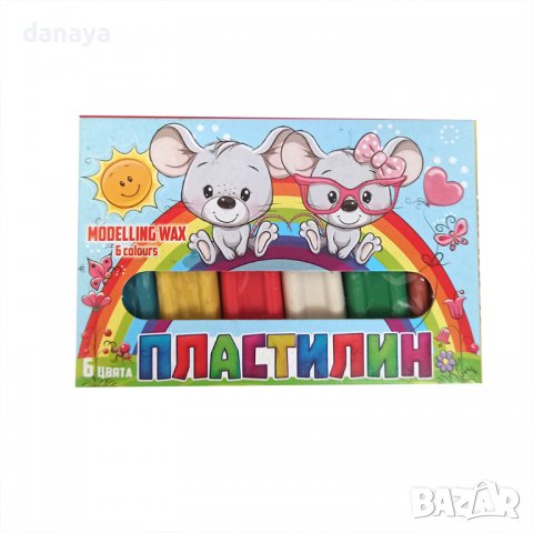 3058 Детски пластилин за моделиране, 6 цвята