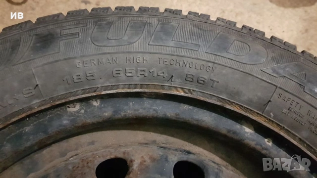 4 бр. зимни гуми + джанти 185/65/14 , снимка 3 - Гуми и джанти - 53100945