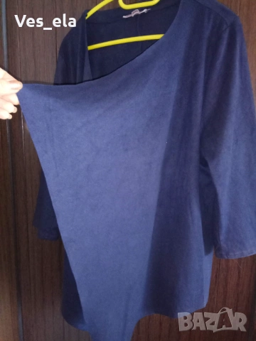 Тъмно синьо велурено отворено сако, снимка 4 - Сака - 53931398