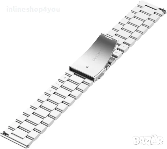 Метална Стоманена Верижка за часовник HONOR Watch 6 - Сребрист, снимка 4 - Каишки за часовници - 55878069