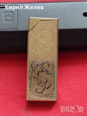 ФЕШЪН ЗАПАЛКА ЗЛАТИСТА ИНКРОСТИРАНА РАБОТИ МЕТАЛНА МНОГО КРАСИВА 22089, снимка 3 - Запалки - 39084672