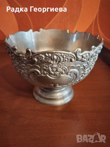 Посребрена италианска купа , снимка 5 - Антикварни и старинни предмети - 51085001