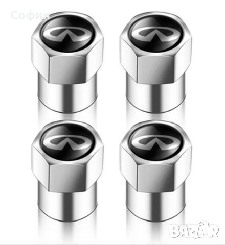 Нови метални капачки за винтили за ИНФИНИТИ INFINITI и други автомобили НАЛИЧНО, снимка 3 - Аксесоари и консумативи - 44243424