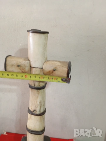 стар кръст, разпятие от кост и месинг, снимка 3 - Други ценни предмети - 53946183