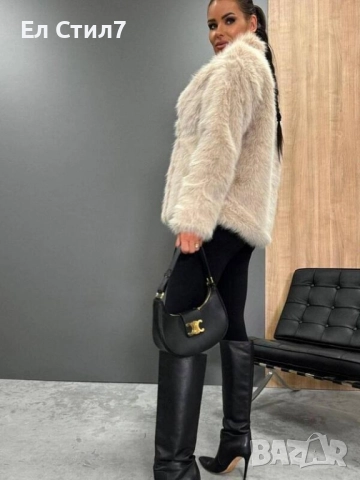 📌#Дамско #пухкаво #палто С М Л ХЛ Цена:109лв/55.73€ Еконт и Спиди, снимка 2 - Палта, манта - 52259759