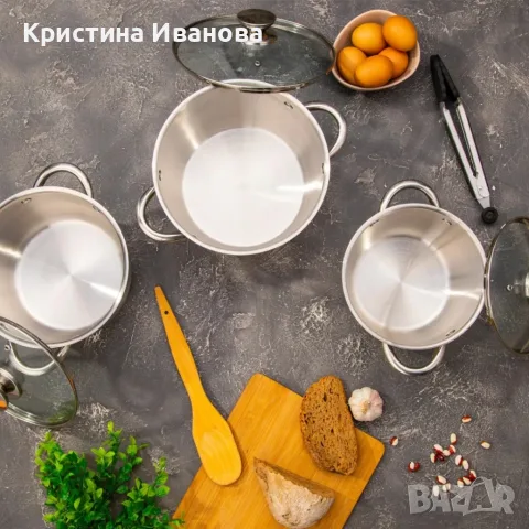 Комплект тенджери Maxmark 6 части , снимка 3 - Други - 56464298