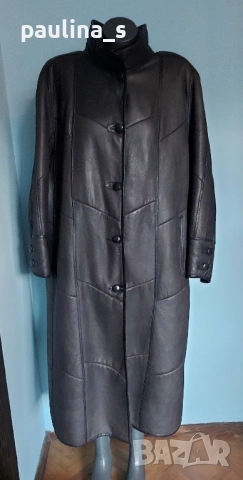 Shepard Emmy Asphalt genuine leather coat / size EU46. , снимка 3 - Палта, манта - 52526317