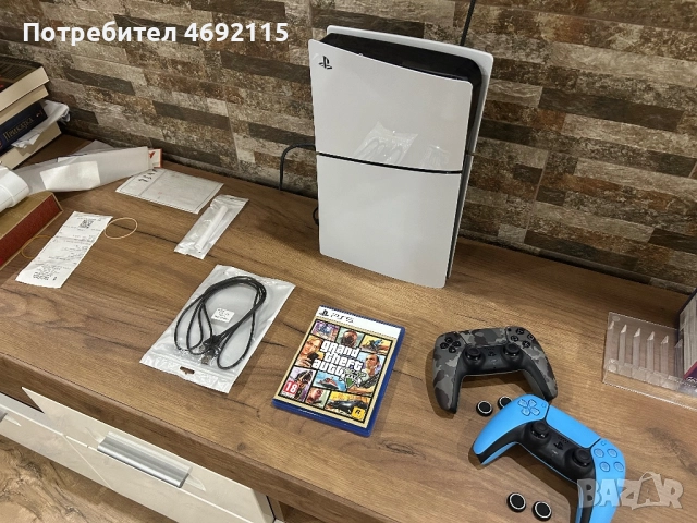 PS5 Slim Disc Edition 1TB със 2 години гаранция