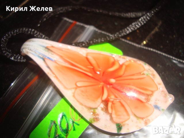 НОВ АРТ МЕДАЛЬОН МУРАНО ВЕНЕЦИАНСКО СТЪКЛО ЦВЕТЕ 16643, снимка 12 - Колиета, медальони, синджири - 30719855