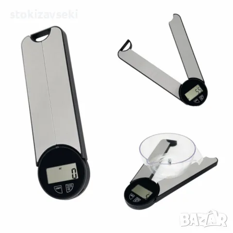 Кухненска везна сгъваема Rosberg, 5 кг., батерия CR2032 LCD екран, S/s, снимка 1