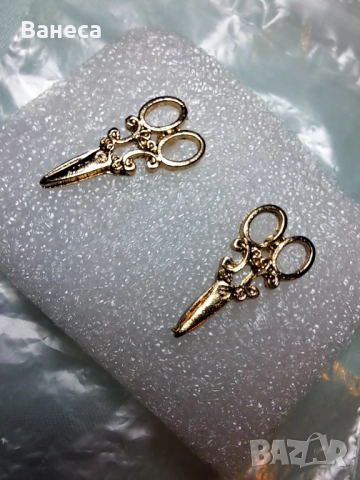 Нови обеци-ножици, снимка 4 - Обеци - 52181159