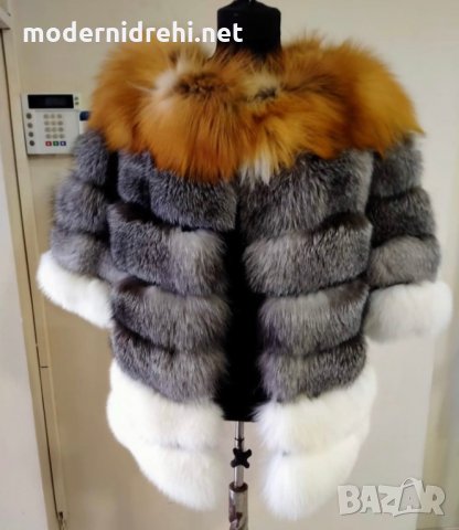 Дамско луксозно палто лисица код 3035, снимка 1 - Палта, манта - 31816291