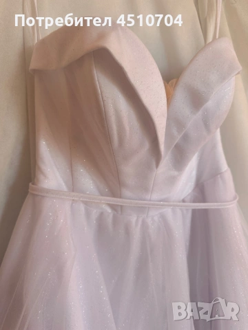 Булчинска рокля блестяща, снимка 5 - Сватбени рокли - 53136221