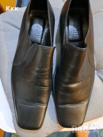 Мъжки обувки SHARP черни елегантни от естествена кожа