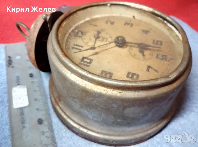 Старинен КОЛЕКЦИОНЕРСКИ НЕМСКИ МЕХАНИЧЕН БУДИЛНИК РЕТРО НАСТОЛЕН ЧАСОВНИК 44041, снимка 14 - Антикварни и старинни предмети - 47685930
